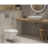 Комплект подвесной унитаз VITRA NORMUS, система инсталляции VITRA V12, кнопка LOOP O глянцевый белый, сиденье стандарт 9773B003-7201